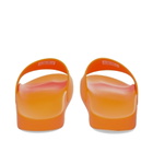 Balenciaga Men's Logo Pool Slide in Orange/Black