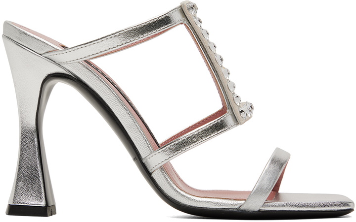 Photo: Les Petits Joueurs Silver Hoya Heeled Sandals