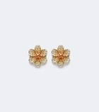 Yvonne Léon Daisy 9kt gold earrings with sapphires and diamonds