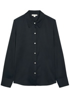 Vince Silk-blend Shirt Navy