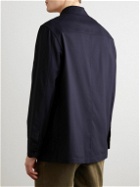 Brioni - Tropical Wool and Silk-Blend Overshirt - Blue