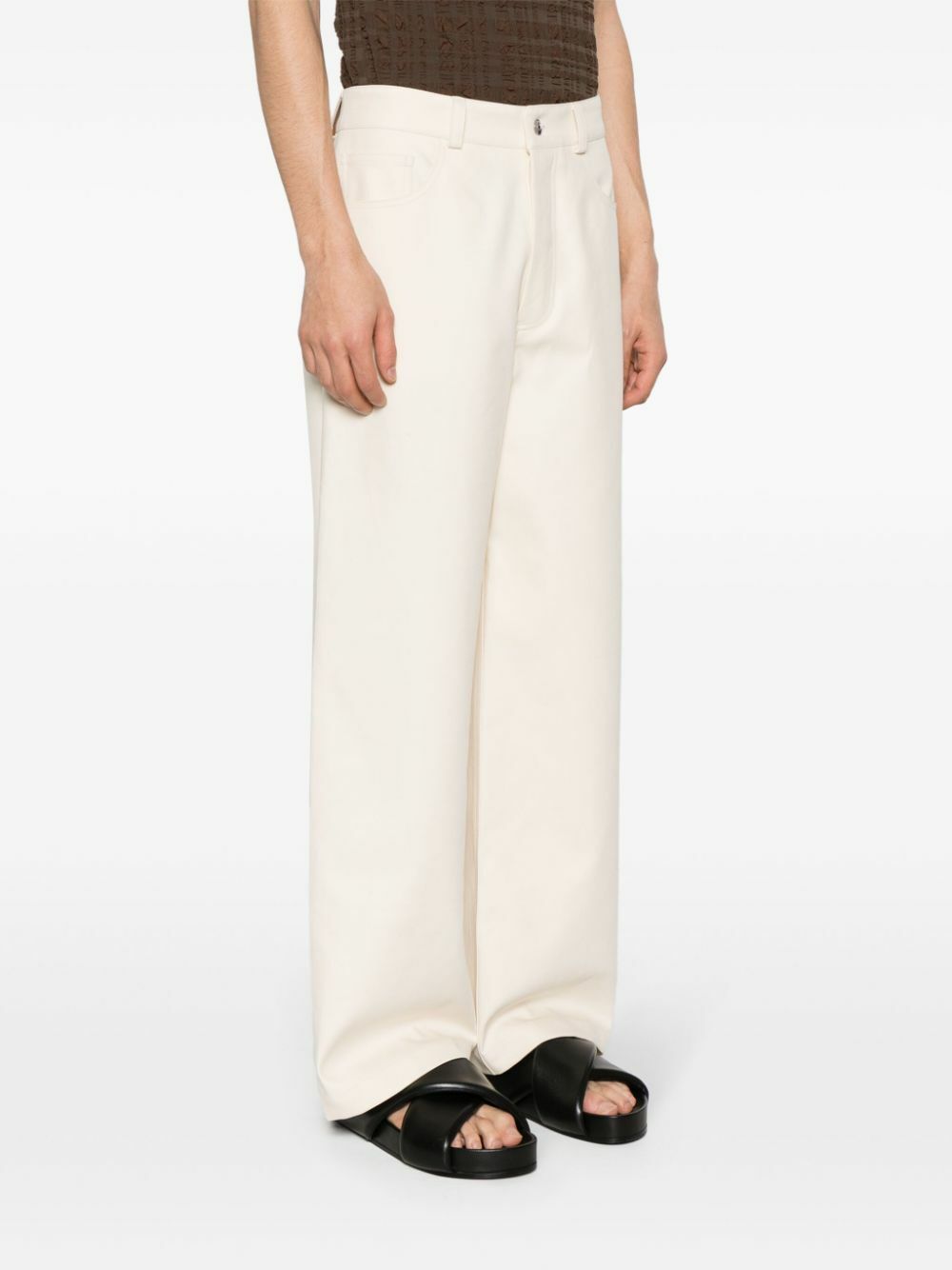 Nanushka Neutral Jurian Wide-Leg Trousers