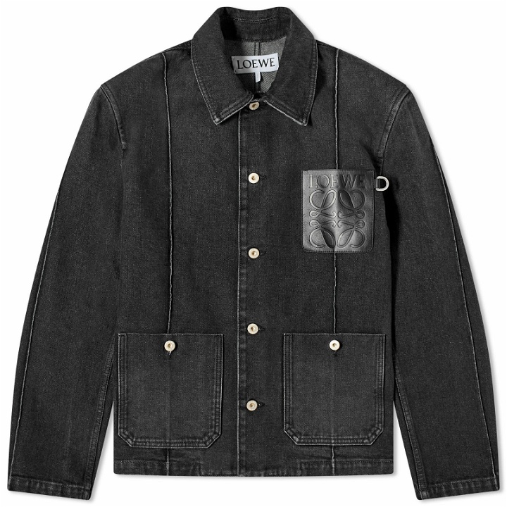Photo: Loewe Men's Denim Workwear Jacket in Washed Black
