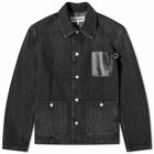 Loewe Men's Denim Workwear Jacket in Washed Black
