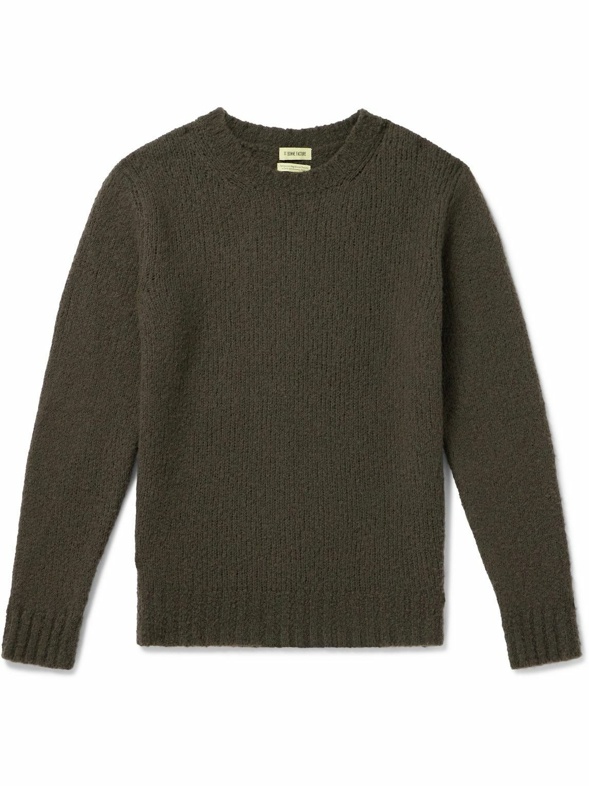 De Bonne Facture - Countryside Wool Rollneck Sweater - White De