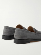 VINNY's - Townee Suede Penny Loafers - Gray