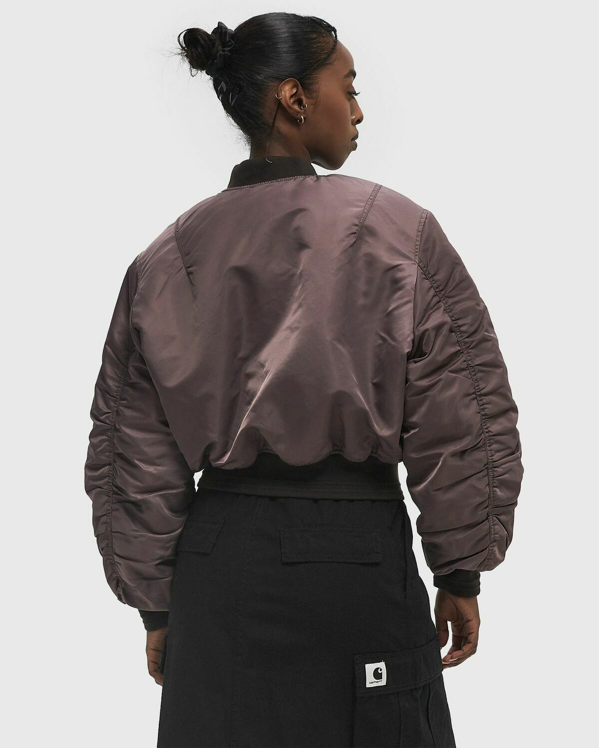 ØLÅF RETRO LOGO BOMBER JACKET Brown Women