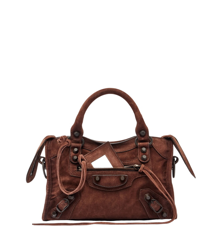 Photo: Balenciaga Le City Mini suede top-handle bag