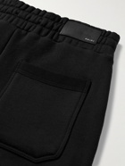 AMIRI - Wide-Leg Grosgrain-Trimmed Cotton-Jersey Drawstring Shorts - Black