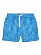 Frescobol Carioca - Straight-Leg Short-Length Printed Swim Shorts - Blue