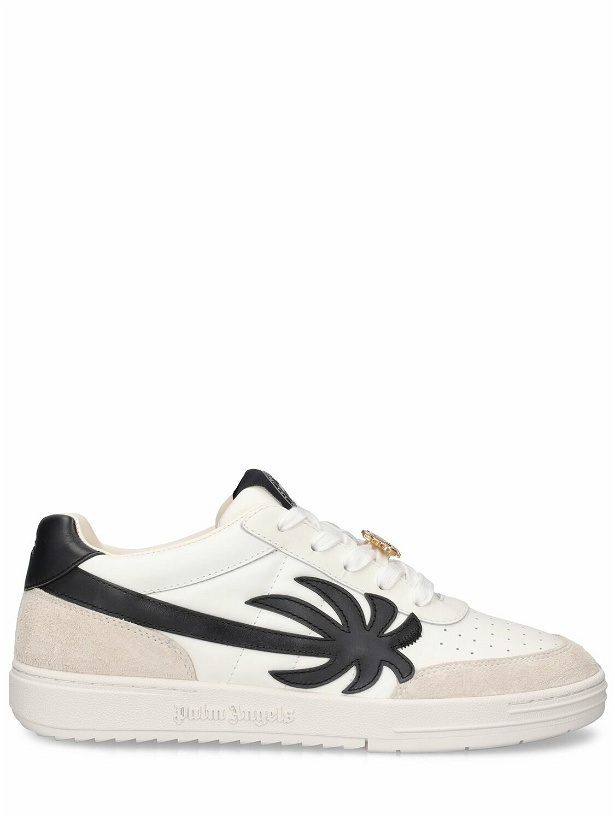 Photo: PALM ANGELS - Palm Beach Leather Sneakers