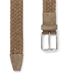 Tod's - 3.5cm Woven Suede Belt - Green