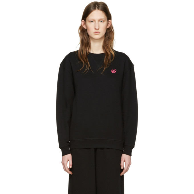 Alexander mcqueen black swallow sweatshirt sale