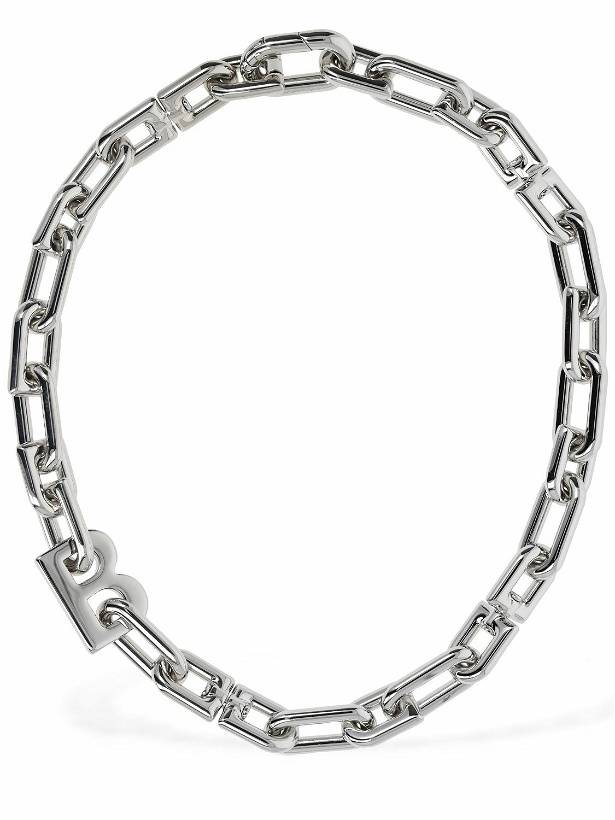 Photo: BALENCIAGA - B Chain Thin Brass Necklace