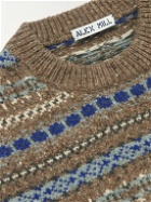 Alex Mill - Fair Isle Donegal Wool-Blend Sweater - Brown