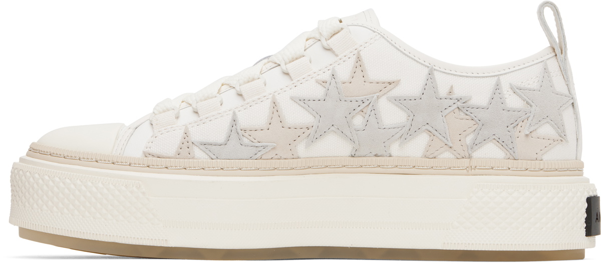 AMIRI White & Beige Stars Court Low Sneakers Amiri