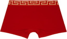 Versace Underwear Red Greca Border Boxer Briefs