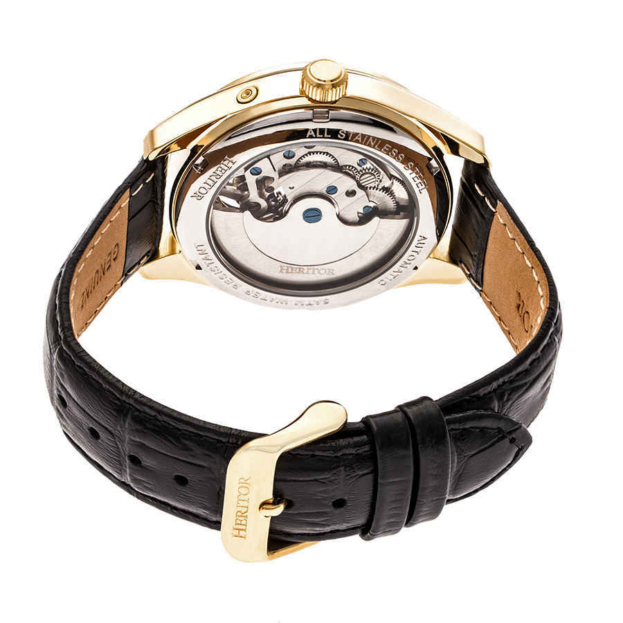 Heritor Sebastian Automatic Black Dial Mens Watch HR6903