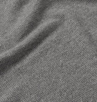 Ermenegildo Zegna - Slim-Fit Mélange Cotton, Linen and Silk-Blend Polo Shirt - Gray