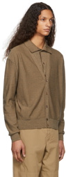 Lemaire Brown Double Layer Cardigan