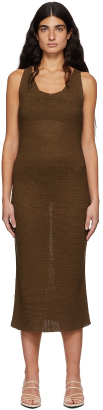Photo: Missing You Already Brown Sleeveless Knit Dress