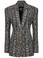 BALMAIN - Python Single Breast Fitted Jacket