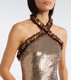 Simkhai Naya sequined halterneck minidress