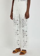 Borgo DE Nor Joshua Lace and Embroidered Trousers White