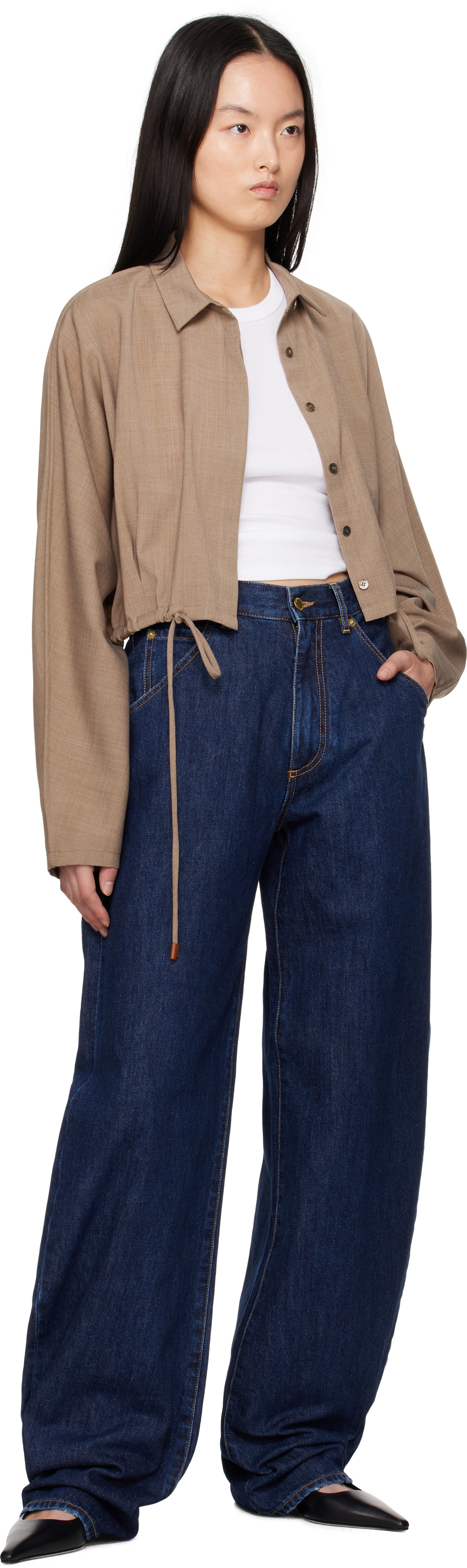 DARKPARK Blue Khris Barrel Leg Jeans
