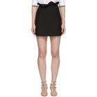 Valentino Black Ruffle Band Miniskirt