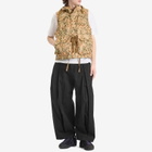 Engineered Garments Men's Field Vest in Brown Leopard Print