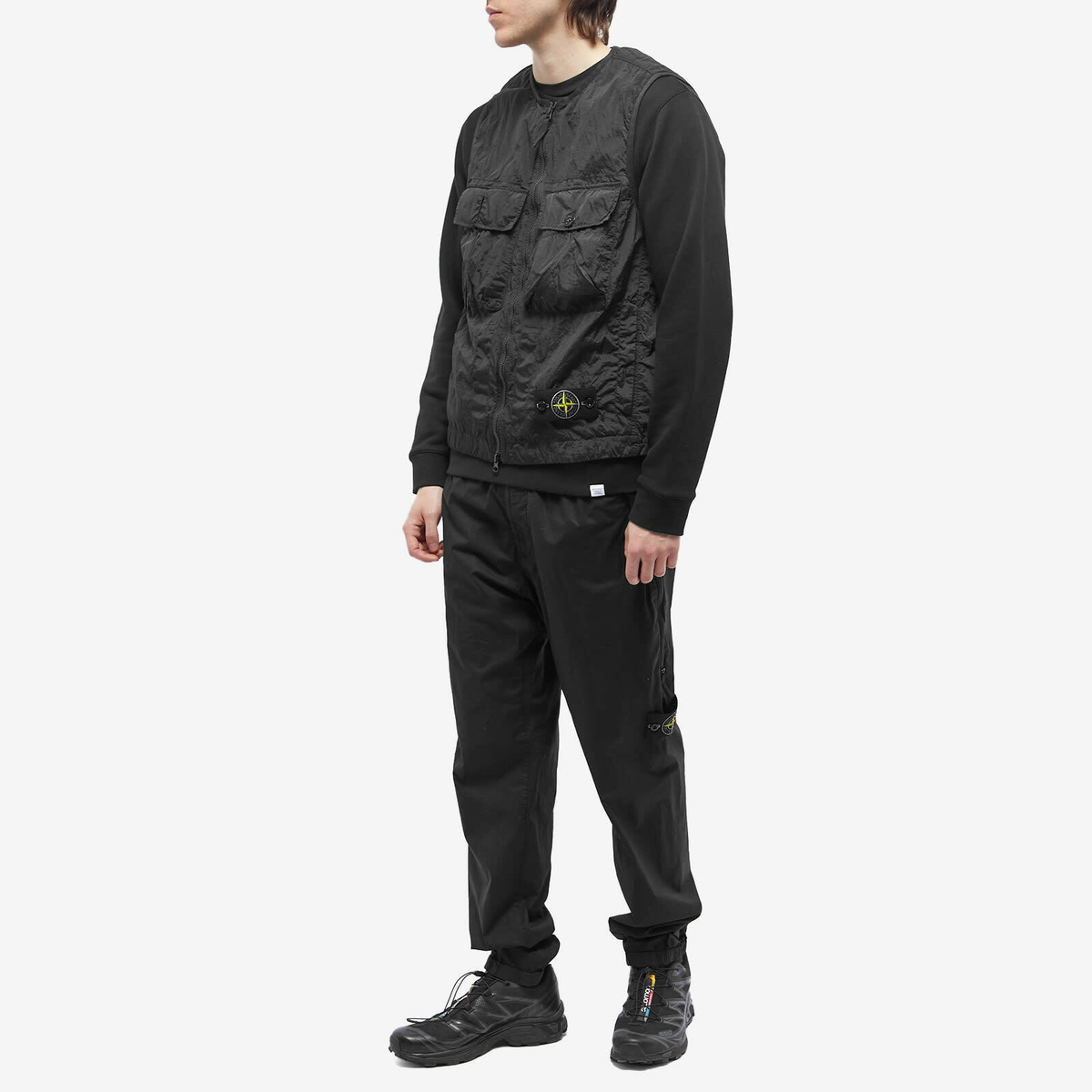 Stone Island Men's Nylon Metal Vest in Black Stone Island