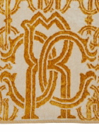 ROBERTO CAVALLI Logo Gold Cotton Blend Towel