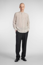 Laneus Shirt In Beige Silk