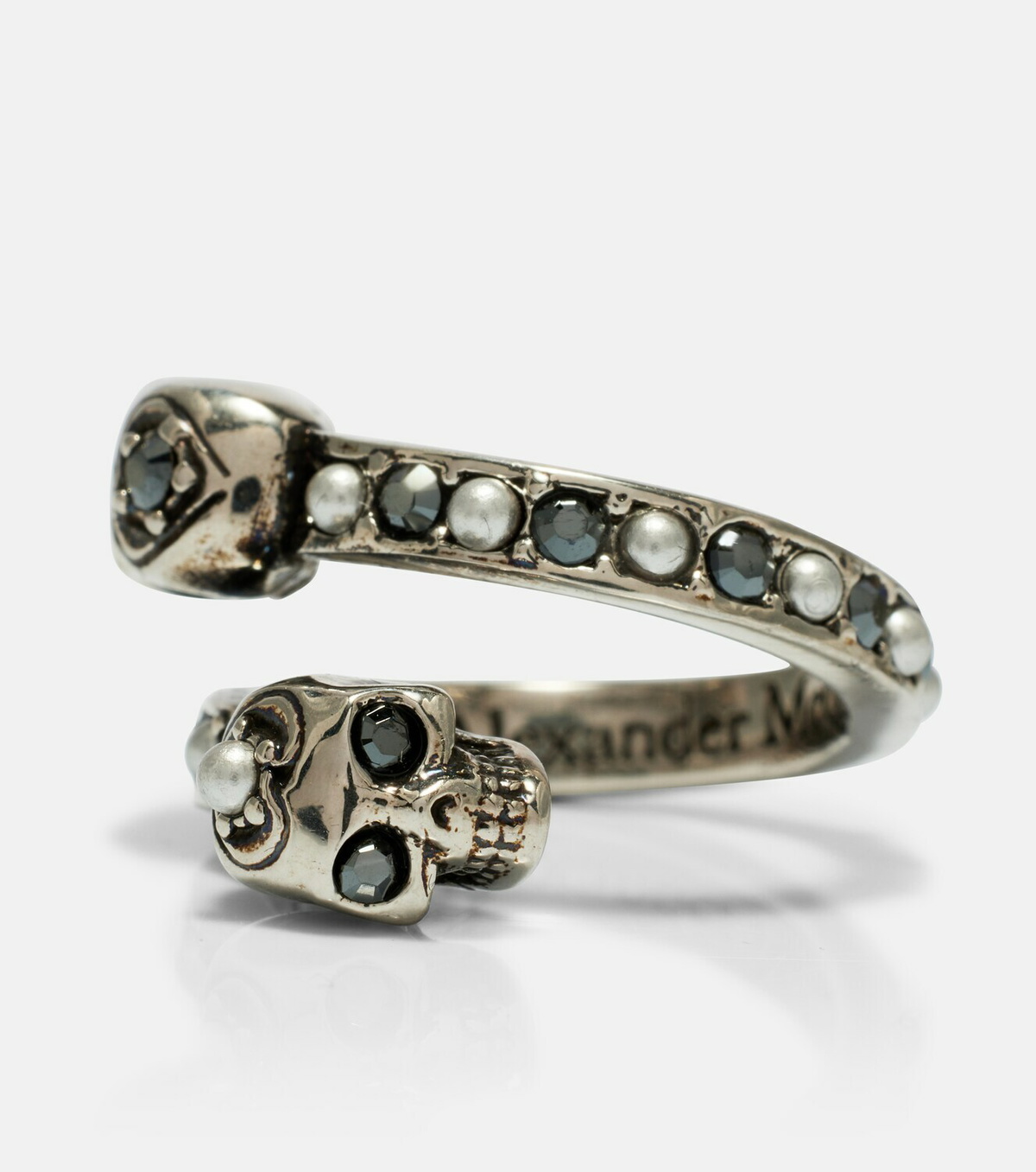 McQueen Skull embellished ring