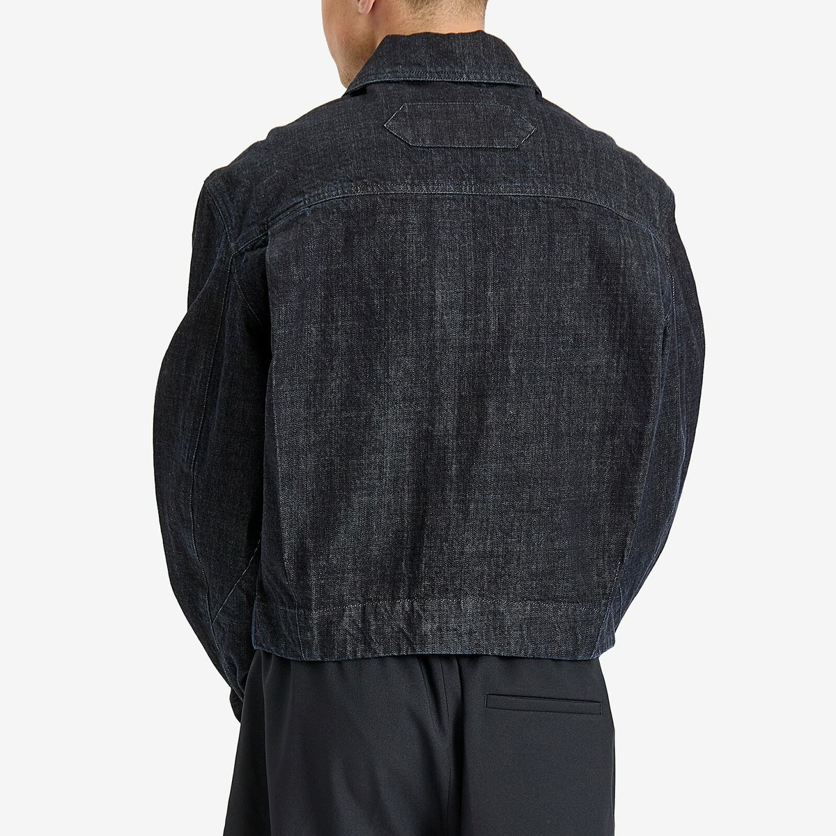 Jacquemus Men's Indigo Wash Denim Jacket in Dark Navy