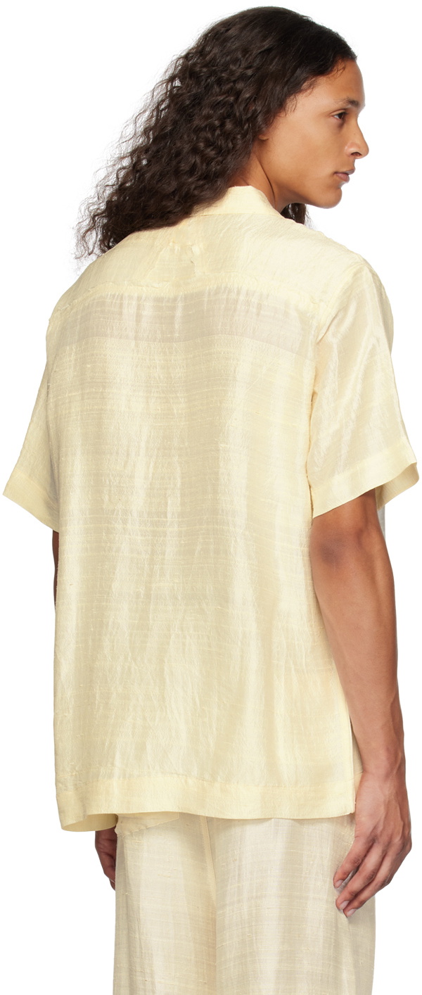 AIREI Beige Distressed Shirt AIREI airei-beige-distressed-shirt-airei