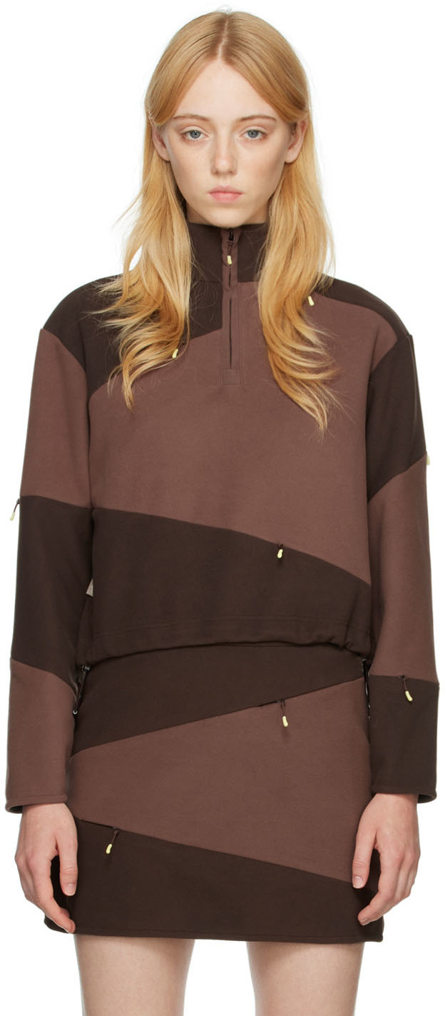 Daniëlle Cathari Brown Cotton Sweater