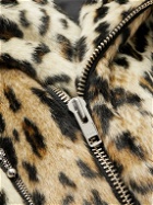 Wacko Maria - Leopard-Print Faux Fur Coat - Brown