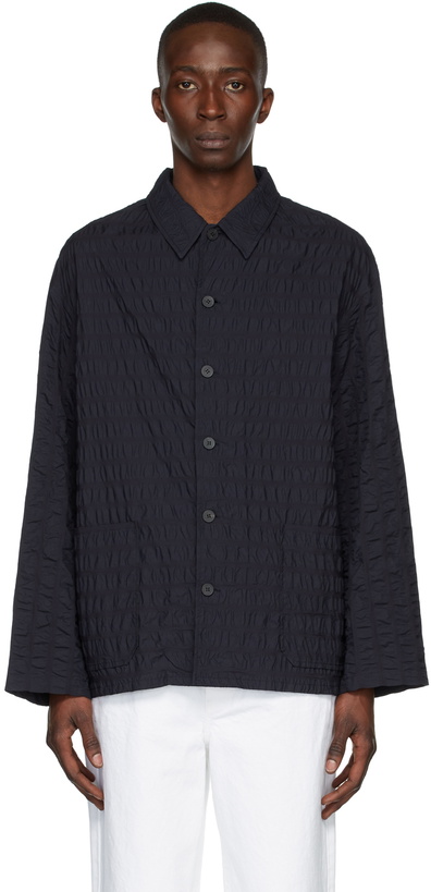 Photo: LE17SEPTEMBRE Navy Ripple Relaxed Jacket