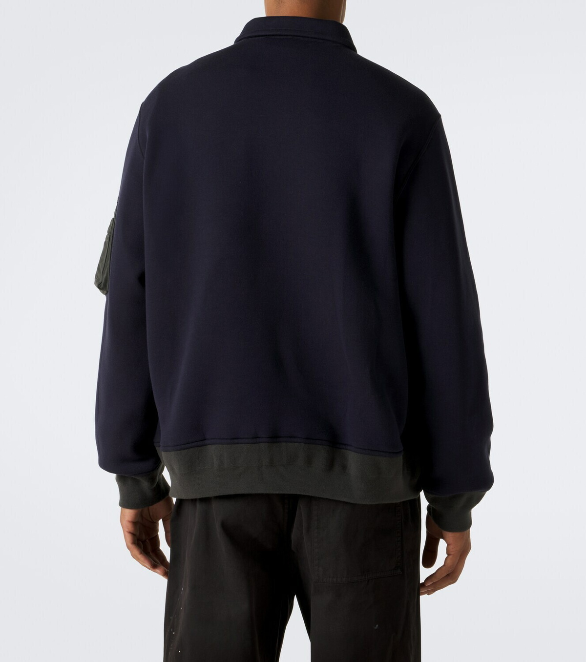 Sacai Cotton-blend polo sweatshirt