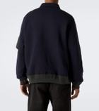 Sacai Cotton-blend polo sweatshirt