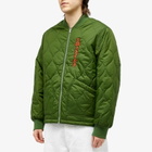 Awake NY Men's Cobra Quilted Bomber Jacket in Forrest
