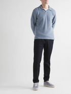 Mr P. - James Tapered Pleated Cotton Trousers - Blue