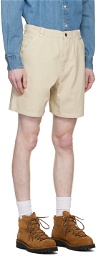Adsum Beige Pigment-Dyed Shorts