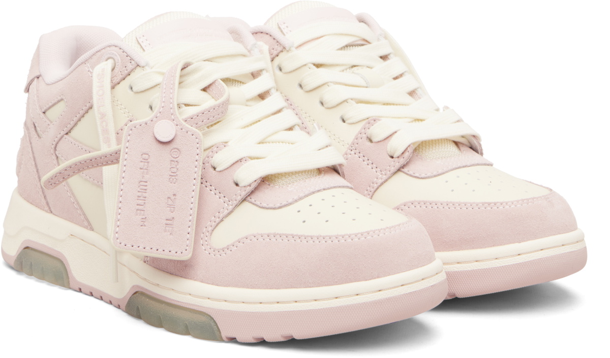 Off-White Pink & Off-White 'Out Of Office' Sneakers