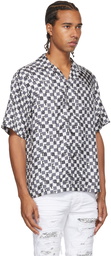 AMIRI Grey & White Silk Check Short Sleeve Shirt