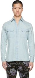 TOM FORD Blue Denim Leisure Shirt