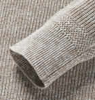 Theory - Ardess Mélange Linen and Cotton-Blend Sweater - Mushroom