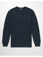 Frescobol Carioca - Ricardo Jacquard-Knit Cotton Sweater - Blue